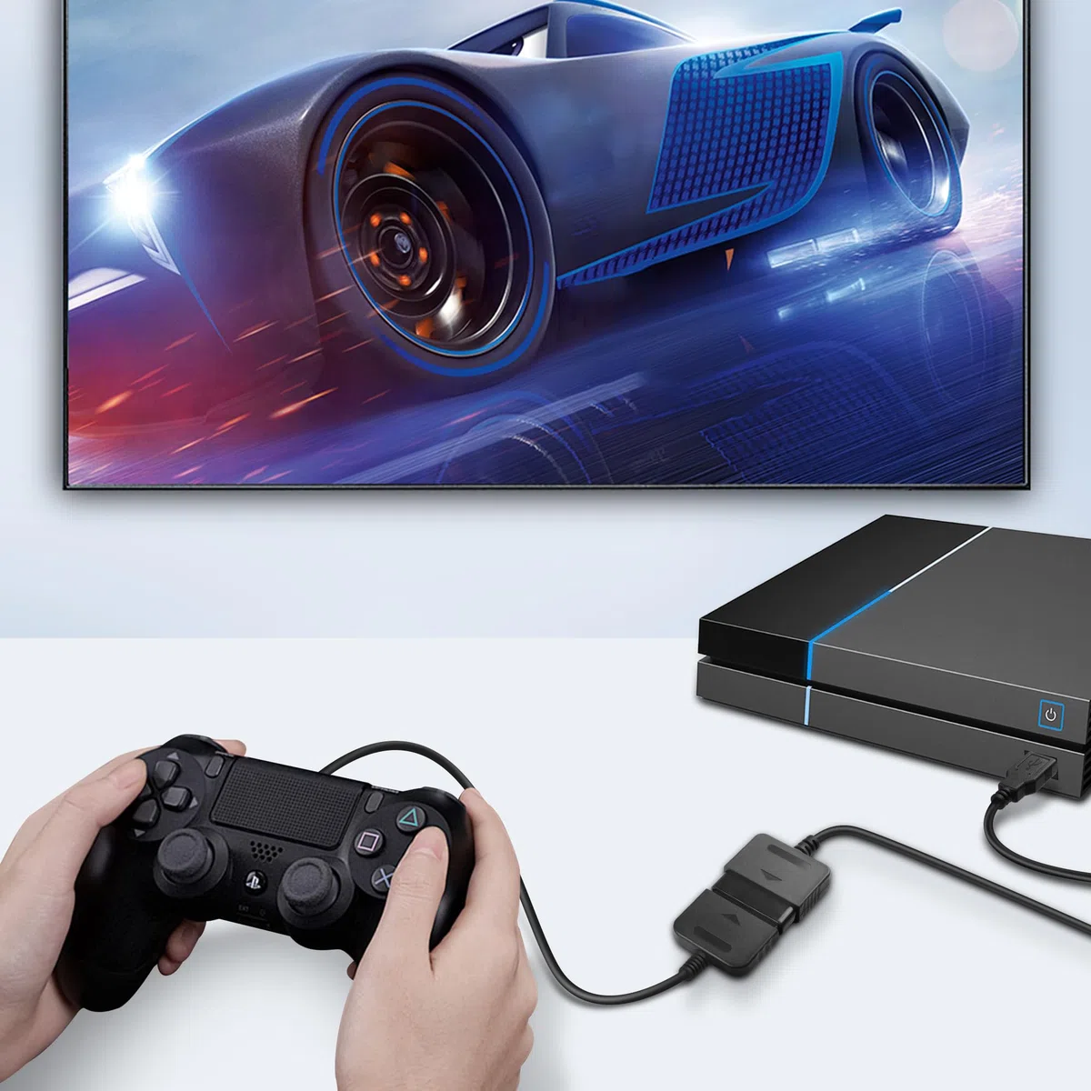 MEIRIYFA PS2 Controller auf USB Adapter Konverter Kabel Kompatibel mit PS2/PS3 Controller Gamepad auf PS3/PC Controller - 2Pack, 20cm