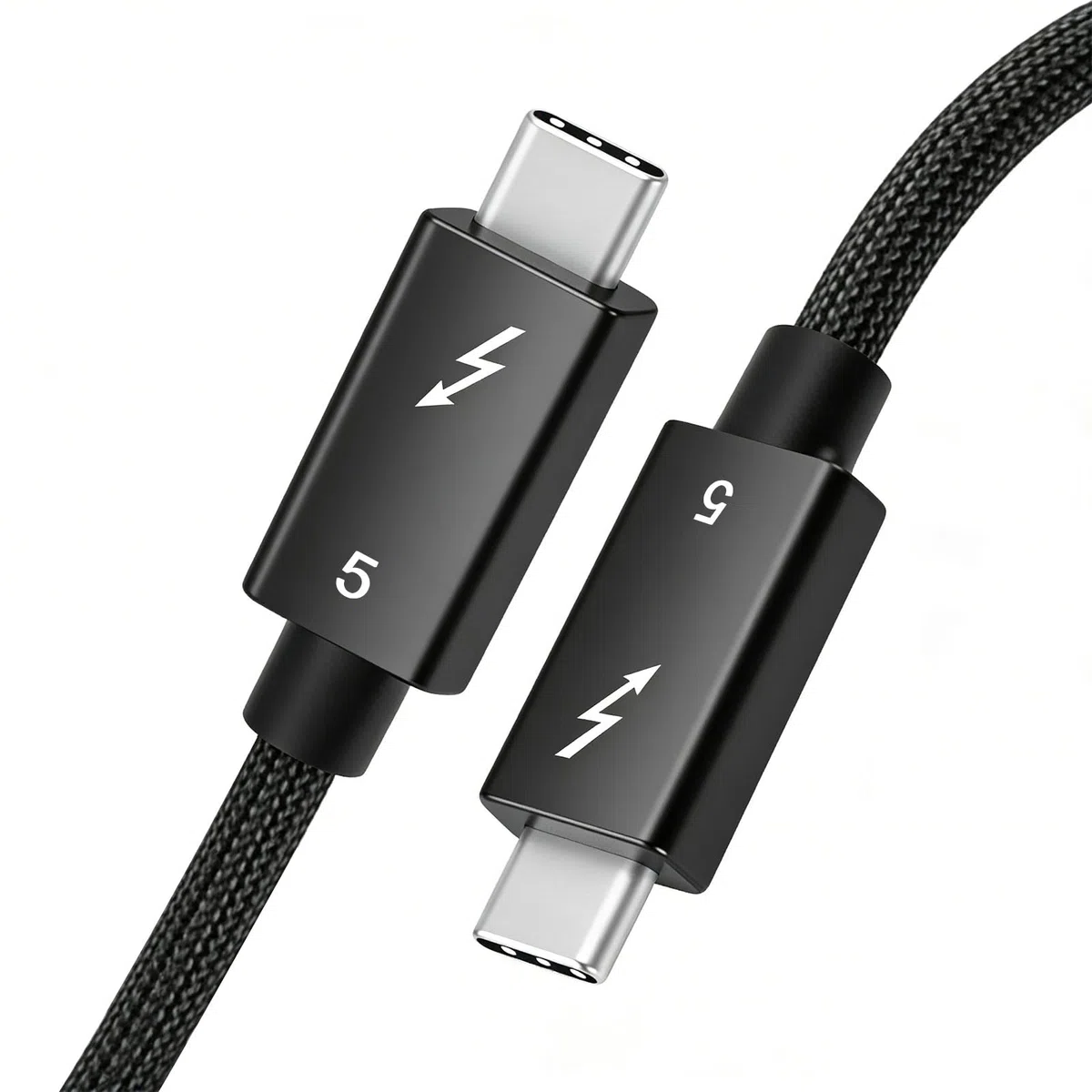 Thunderbolt 5 Kabel, [Intel-zertifiziert] 80Gbps Thunderbolt 5 Kabel mit 240W Schnellladen, 16K/8K Display, bis zu 120Gbps Videobandbreite für für MacBook, Laptop, Monitor, Dockingstation(0,5m)