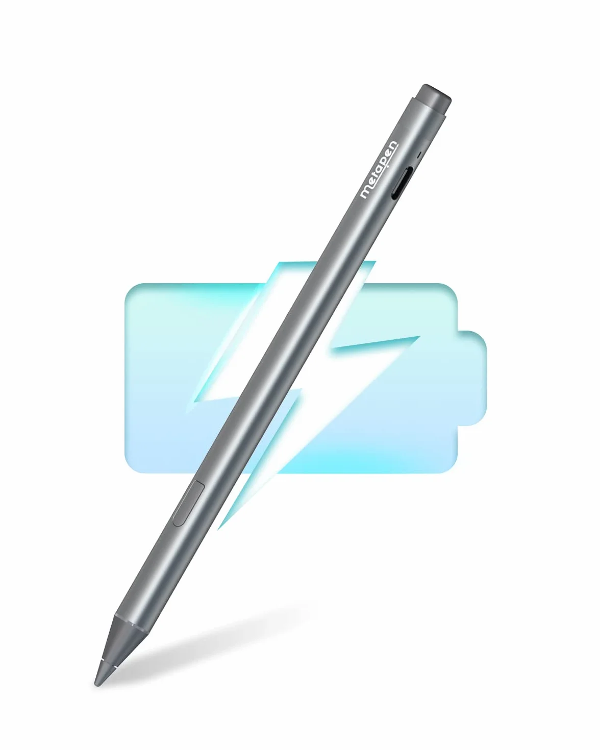Metapen Stift M2 für Surface, 4096 Druckstufe, Tail-Radierer, Neigungserkennung, USB-C-Aufladung (100 Std. Akkulaufzeit), Kompatibel mit Surface Pro X/8/7/6/5/4/3, Surface 3/ Duo/2