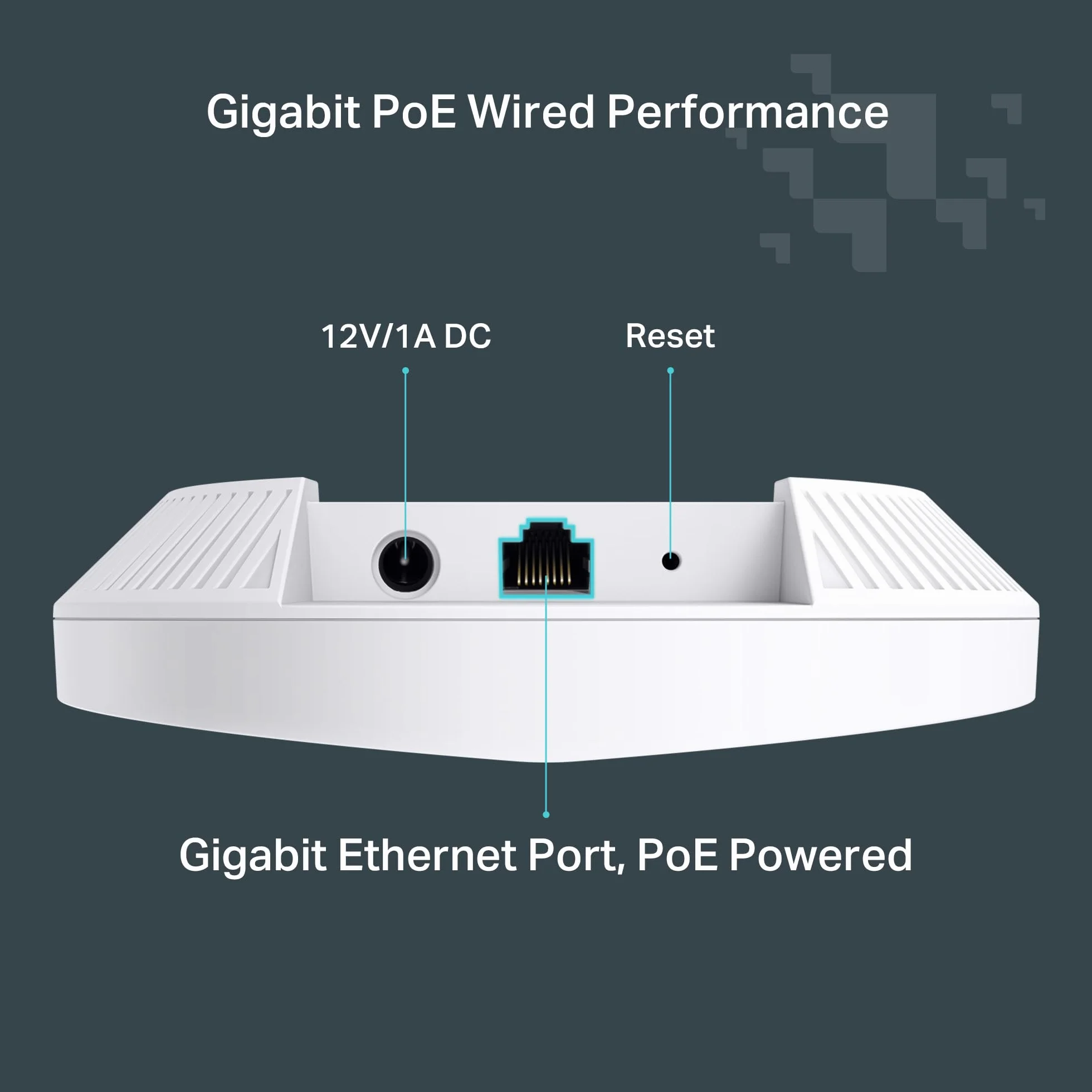TP-Link Festa F61 Access Point AX1800 WiFi 6, Kostenlose Cloud-Verwaltung, 802.3af/at PoE oder 48V passives PoE oder 12V/1A DC, Festa Mesh, OFDMA, MU-MIMO, Bis zu 250 Clients, Gastnetzwerk, VPN, VLAN