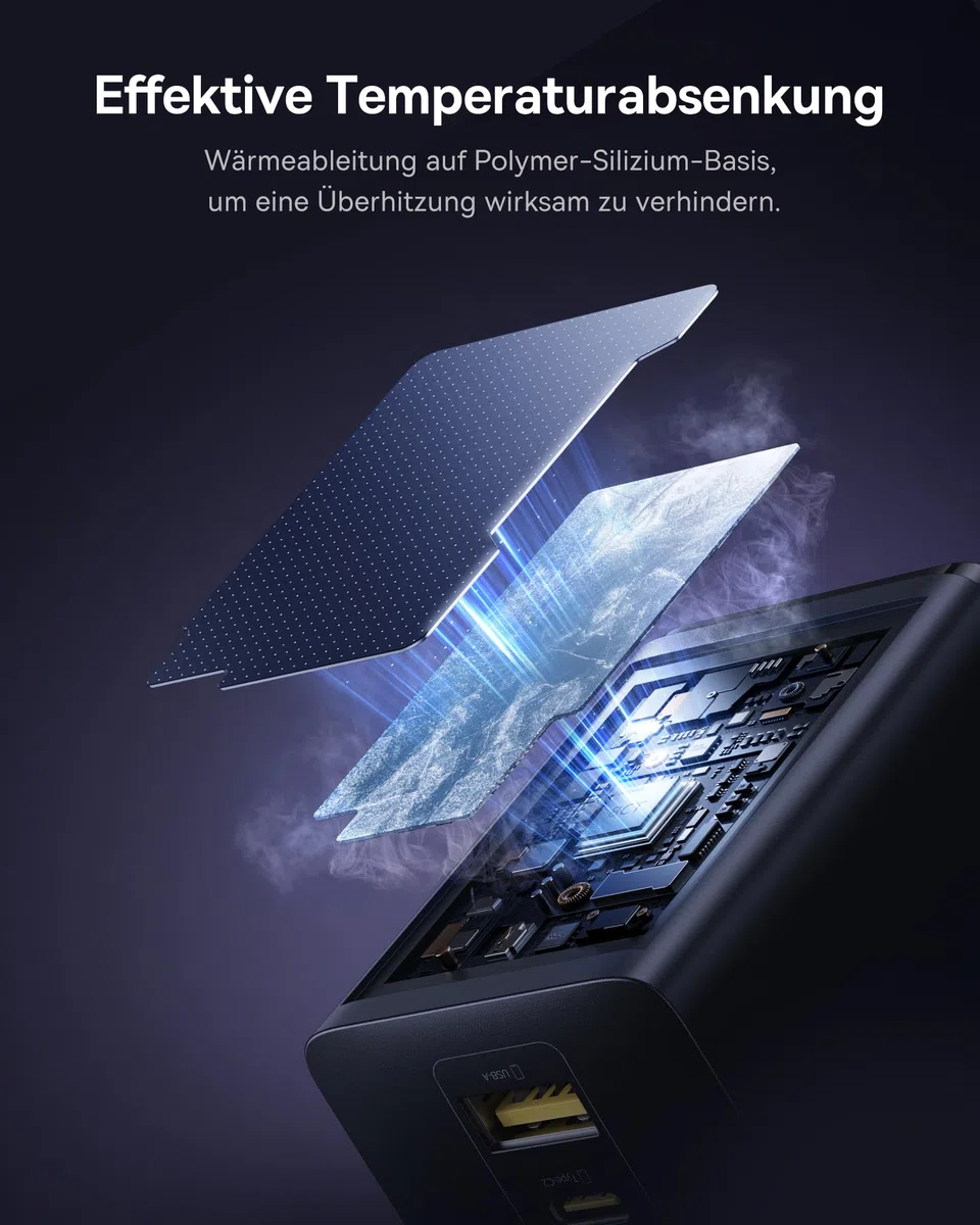 Baseus Enerfill USB C Ladegerät 100W, 3-Ports USB C Netzteil, PD Ladegerät mit PPS, GaN Schnellladegerät kompatibel mit MacBook Pro/Air, iPad, Laptop, iPhone 17/16/15/14, Galaxy S25, Pixel, Schwarz