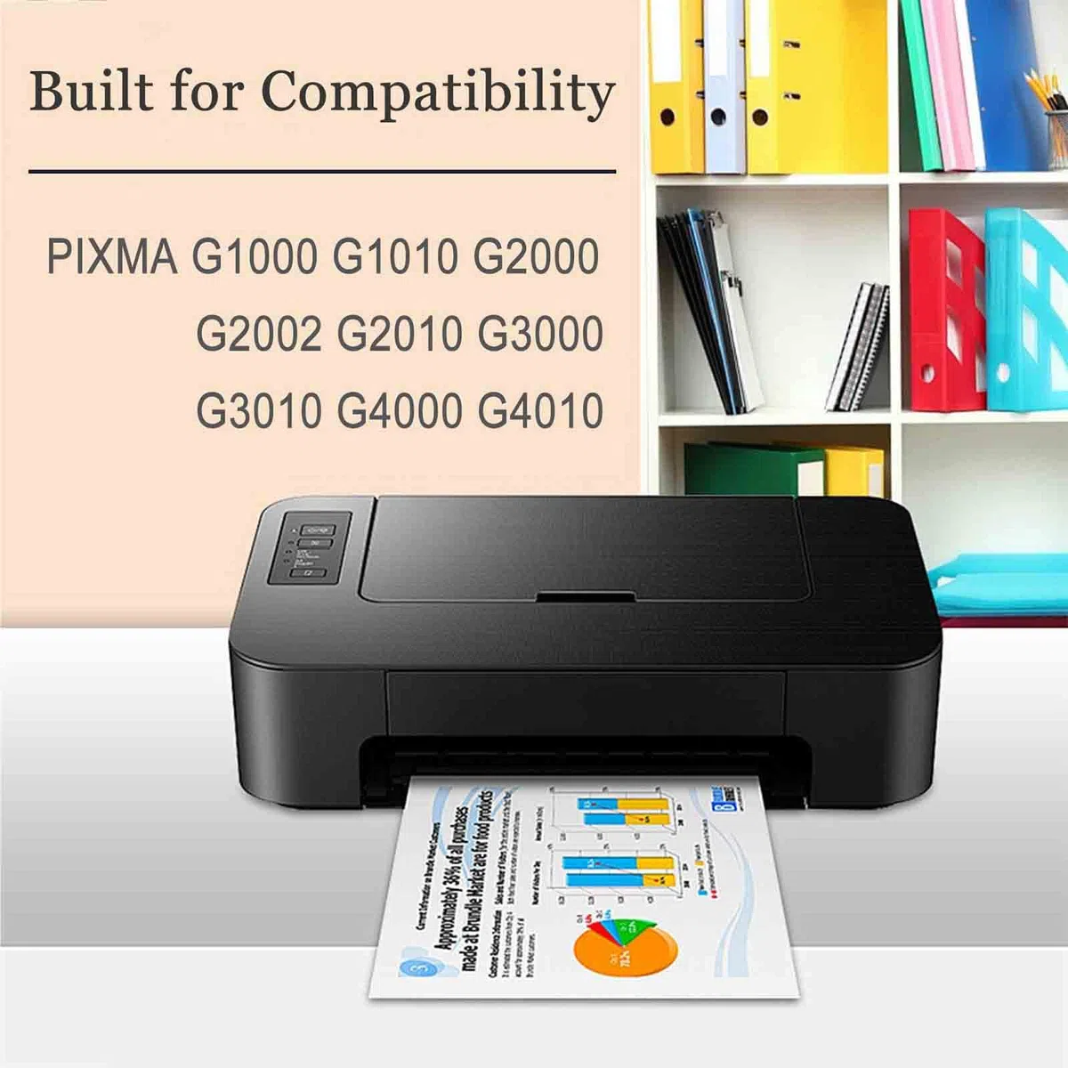 GI-790 GI790 Nachfülltintenflaschen Ersatz für Canon PIXMA G1000 G1010 G2000 G2002 G2010 G3000 G3010 G4000 G4010 Drucker, hohe Reichweite Schwarze Tinte 135 ml, Farbtinte 70 ml,4 Color-1 Set