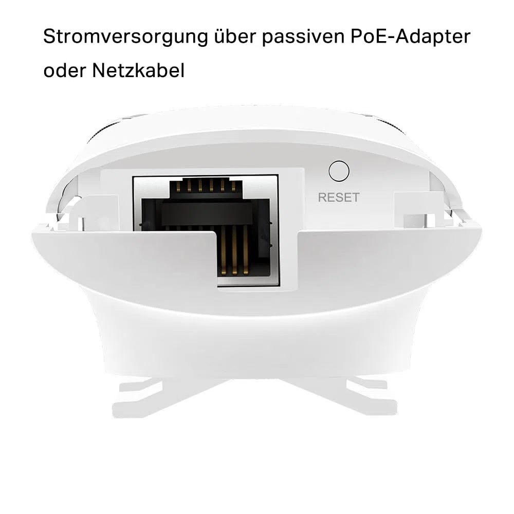 TP-Link EAP110-Outdoor Outdoor WLAN Access Point (300Mbit/s 2,4GHz, Omada SDN, unterstützen nur passives PoE, IP65 wetterfest für Außenumgebung) weiß