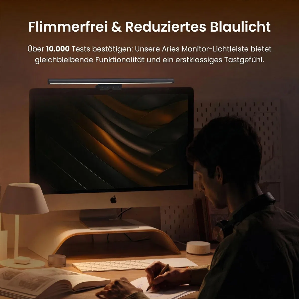 Yeelight Monitor Lampe LED mit Fernbedienung & Touch Control, 40cm Monitor Light Bar mit Anti-blaues Licht, monitor licht Bildschirmlampe USB mit Auto-Dimmen, PC Monitorlampe Büro Lampe