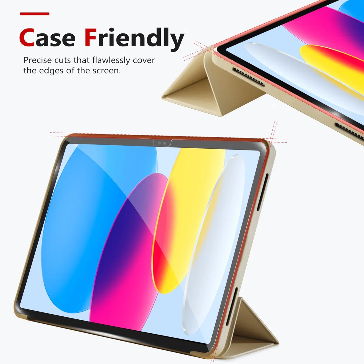 BERSEM Schutzfolie für iPad 10./11. Generation A16 (10,9/11 Inch, 2022/2025), 9H Gehärtete Glas Folie, HD-Klarheit, Kratzfest, Fallfreundlich, mit Einfacher Anbringungsschale, 1 Stück