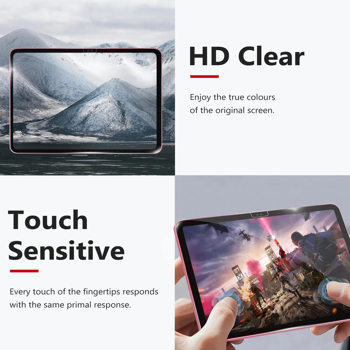 BERSEM Schutzfolie für iPad 10./11. Generation A16 (10,9/11 Inch, 2022/2025), 9H Gehärtete Glas Folie, HD-Klarheit, Kratzfest, Fallfreundlich, mit Einfacher Anbringungsschale, 1 Stück