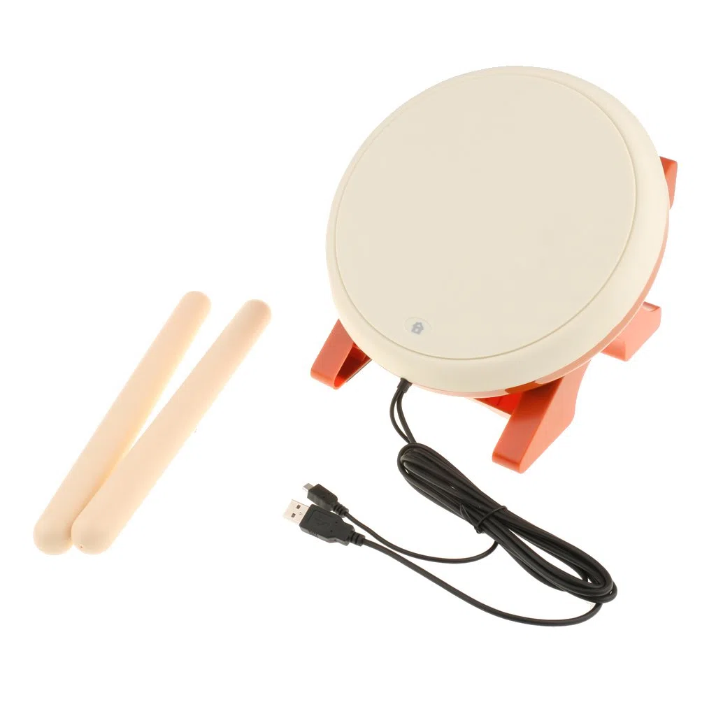 dolity Taiko Taiko-Trommel no tatsujin Controller Taiko Instrument + Stab und Halterung für Sony PS4 Slim Pro