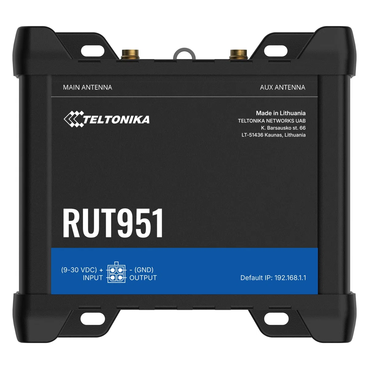 Teltonika RUT951 Industrial 4G LTE Router – Dual SIM, WAN Failover, Ethernet & Serial Interfaces, MEDIATEK Platform, RMS Ready