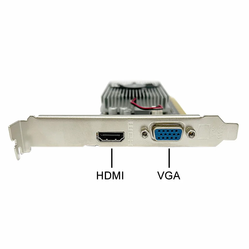 QTHREE Geforce GT 210 1G D3 64-bit Grafikkarte, 1x HDMI, 1x VGA, Low Profile Grafikkarten, Desktop-Grafikkarte für PC, PCI Express x16, DirectX 11