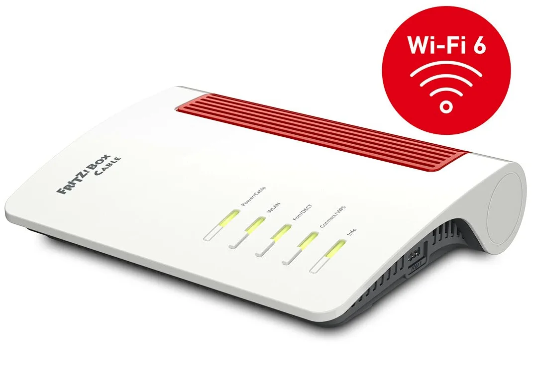 AVM FRITZ!Box 6660 Cable (DOCSIS-3.1-Kabelmodem, 2x2 WLAN AX (Wi-Fi 6) mit 2.400 MBit/s (5 GHz) und 600 MBit/s (2,4 GHz), 1 x 2,5 Gigabit-LAN-Port) (Generalüberholt)