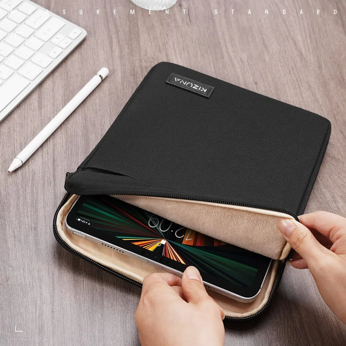 KIZUNA Tablet Tasche 8 Zoll Sleeve Hülle Laptop Wasserdicht Für iPad mini 6 8.3"/iPad mini 5 7.9"/8.0" Huawei M5/iPad mini 4,3,2/Samsung Galaxy Tab S2/Lenovo Tablettasche Notebook Bag, Braun