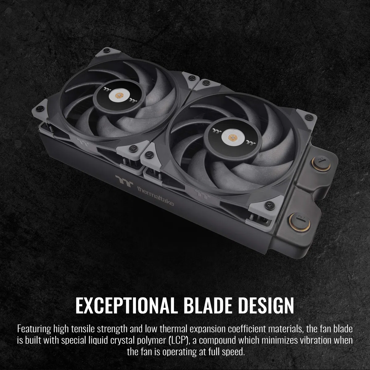 Thermaltake Toughfan 12 High Static Pressure Radiator 120mm (2-Pack) Computer Case Fan - Schwarz