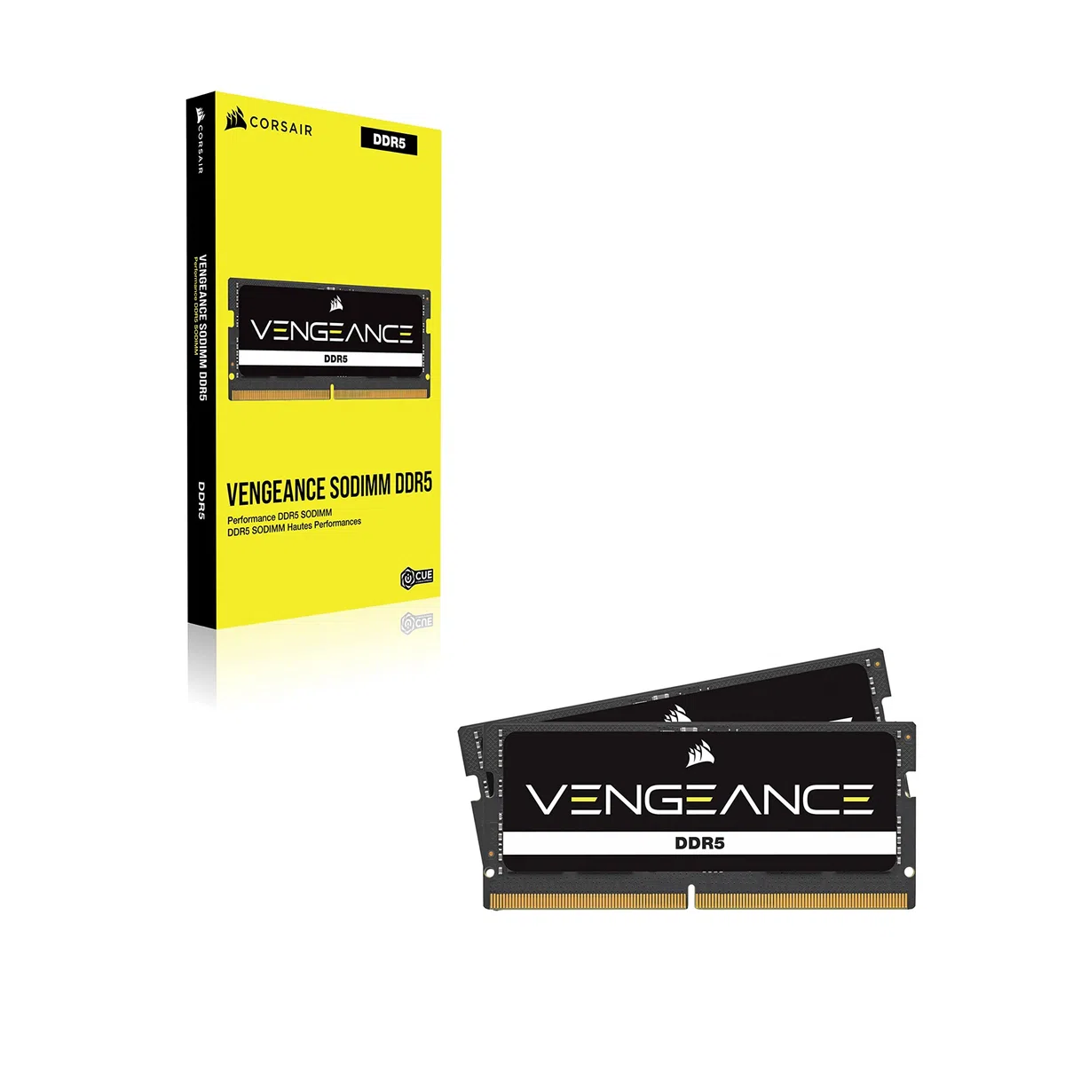 CORSAIR VENGEANCE SODIMM DDR5 RAM 32GB (2x16GB) Bis zu 5600MHz CL48-48-48-90 1.10V Intel XMP 3.0 Laptop-Speicher – Schwarz (CMSX32GX5M2A5600C48)