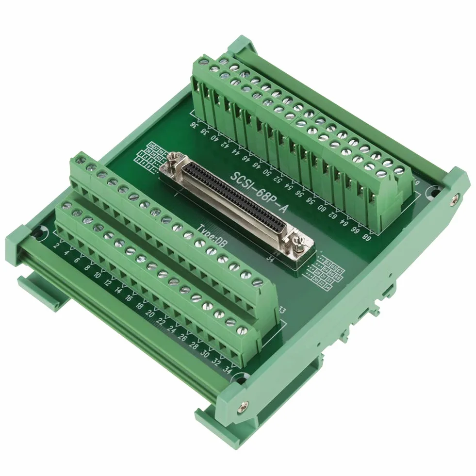 SCSI-68P-A Buchse Breakout Board Terminal Modul, SCSI-68-Pin Stecker Adapter Board Für Computer Peripheriegeräte Und Industrielle Anwendungen