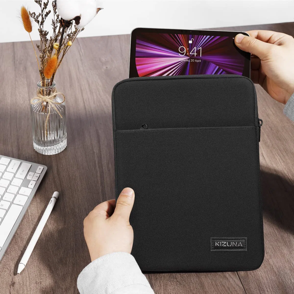 KIZUNA Tablet Tasche 8 Zoll Sleeve Hülle Laptop Wasserdicht Für iPad mini 6 8.3"/iPad mini 5 7.9"/8.0" Huawei M5/iPad mini 4,3,2/Samsung Galaxy Tab S2/Lenovo Tablettasche Notebook Bag, Braun