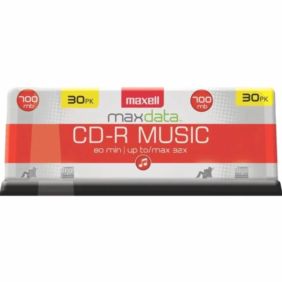 Maxell 625335, Premium-Qualität, geräuschfreie Oberflächenwiedergabe, beschreibbare CDs, 700 MB Speicher, 32 x, Schreibgeschwindigkeit 80 Minuten, Leere CDs, CD-Aufbewahrung und Wiederverwendbare