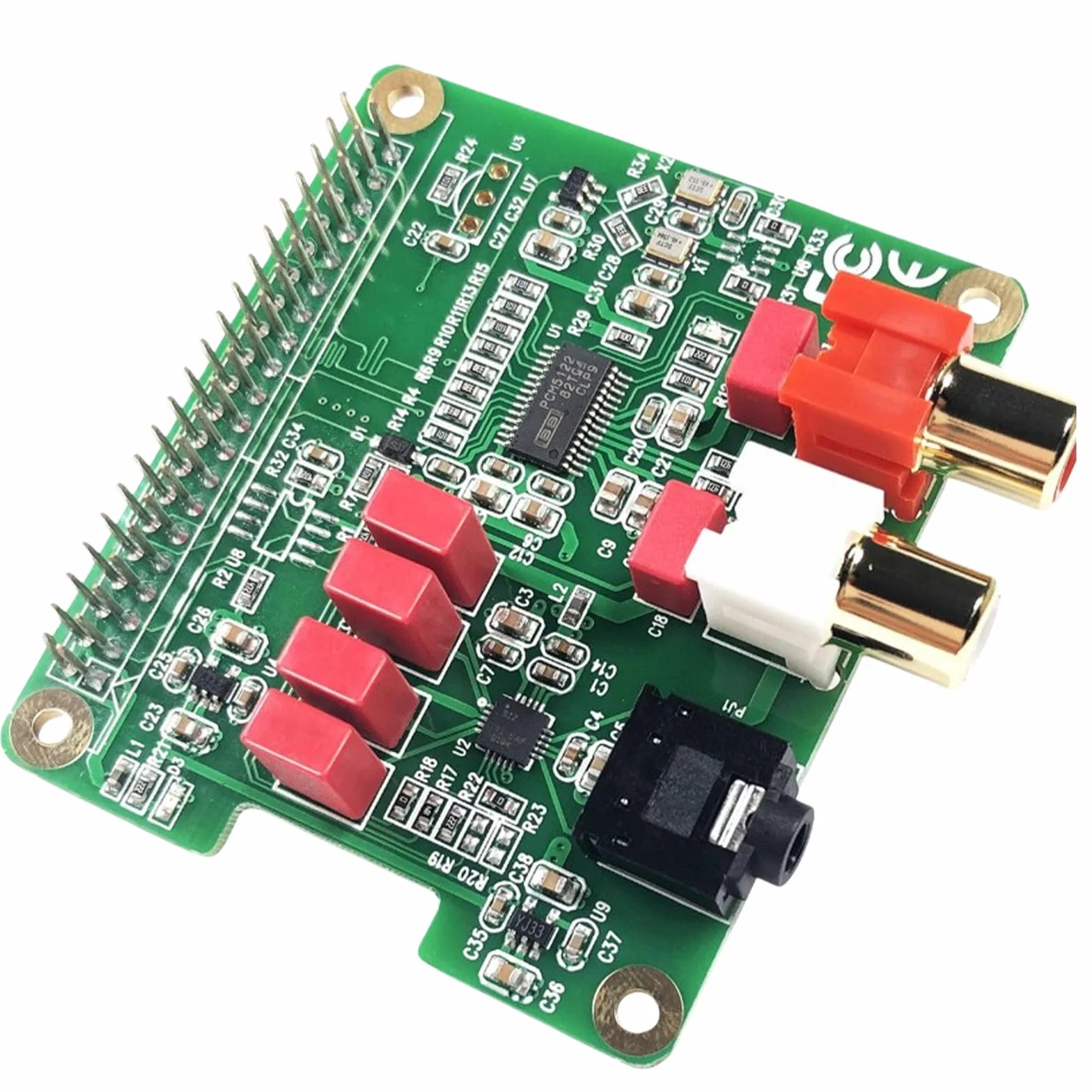 HiFi DAC HAT für Raspberry Pi 5/4/3B+/Zero, PCM5122 Audio-Karte, 384kHz/32bit HiFi Sound Shield mit RCA & 3.5mm Ausgang, Duale Oszillatoren & DOP, 112dB SNR