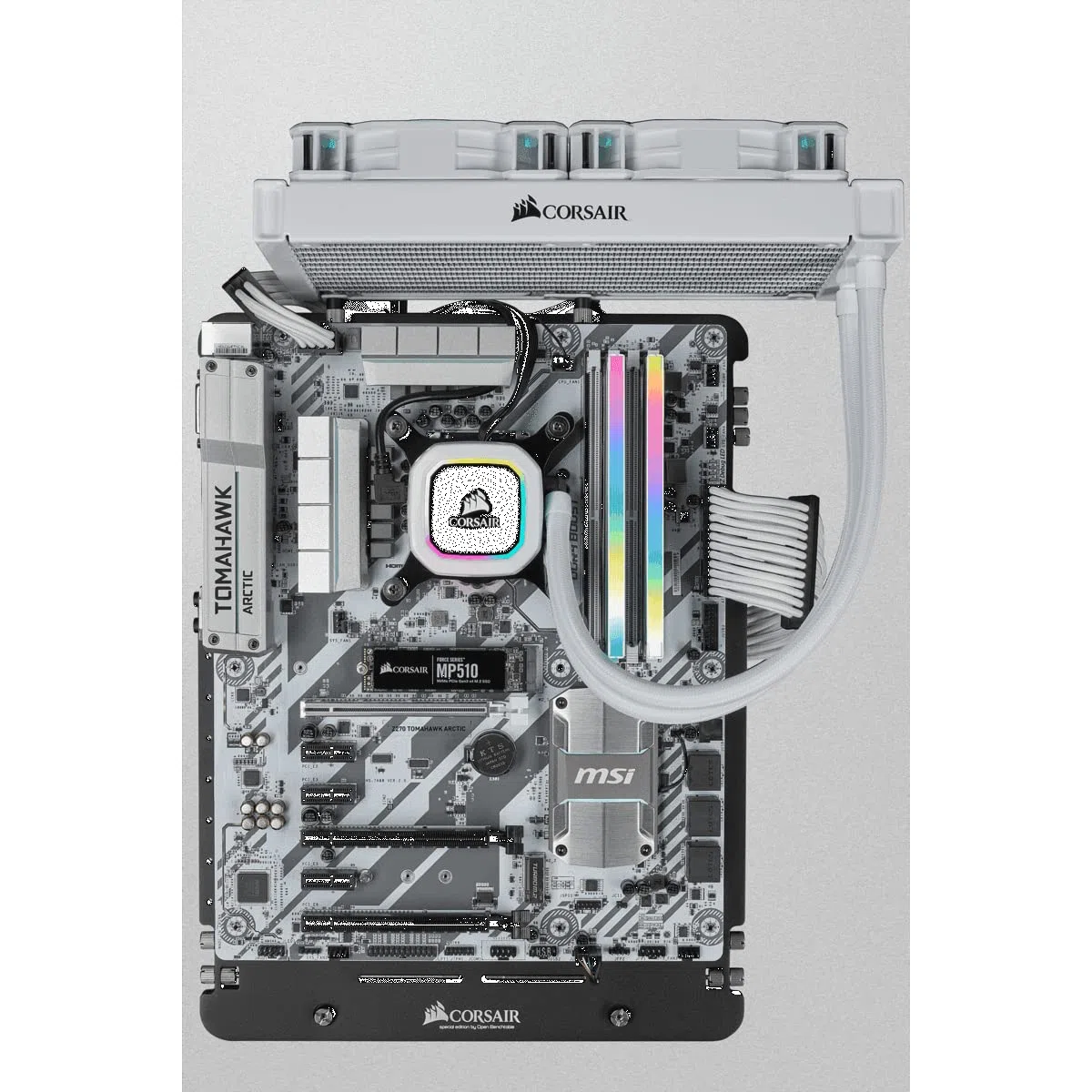 Corsair Vengeance RGB PRO SL 32GB (2x16GB) DDR4 Bis zu 3200MHz (PC4-25600) C16 1.35V Desktop Memory - Weiß