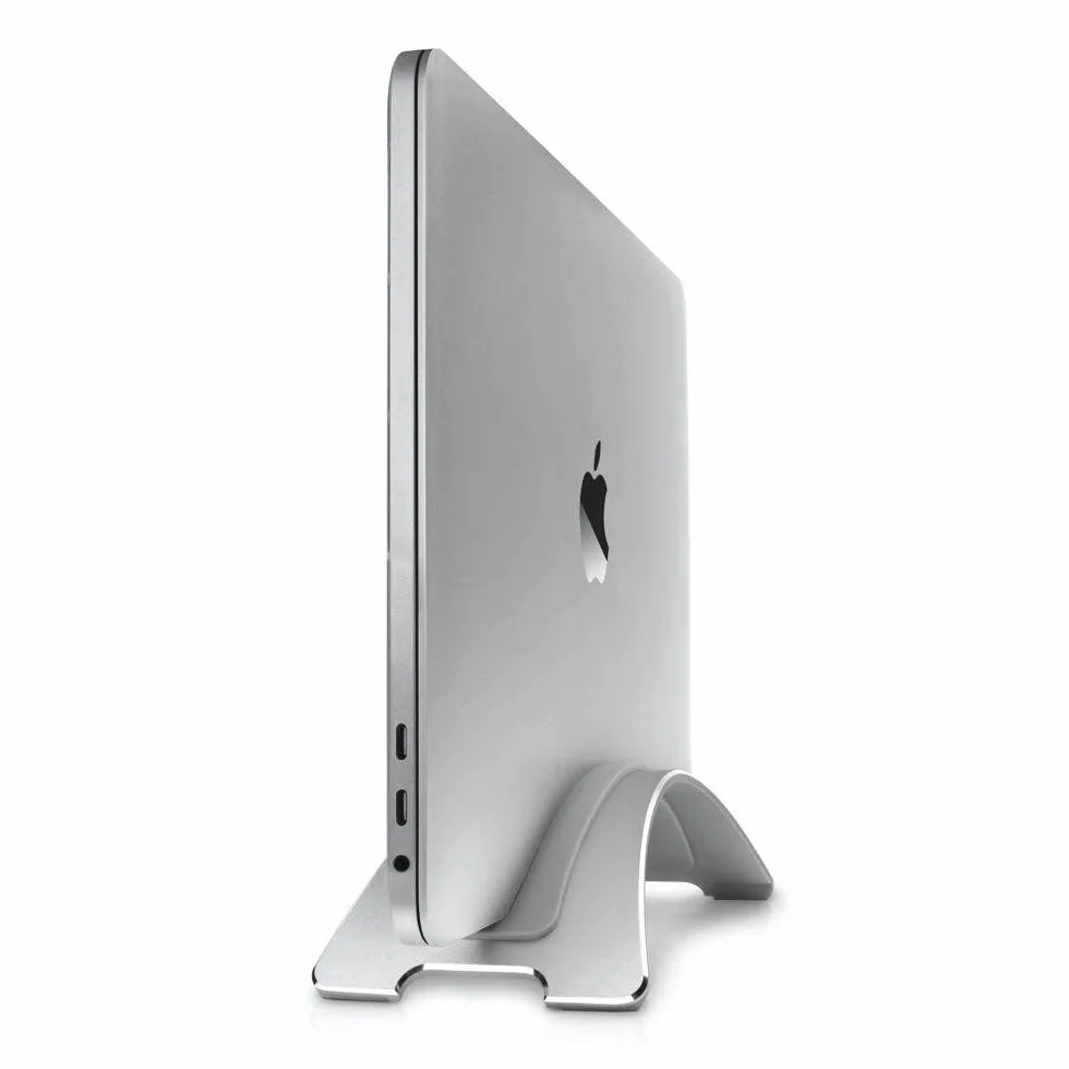 Twelve South BookArc for MacBook | Space-Saving Vertical Stand to Organize Work & Home Office for Apple MacBooks, *Now Compatible with M1 MacBooks* (Silver)