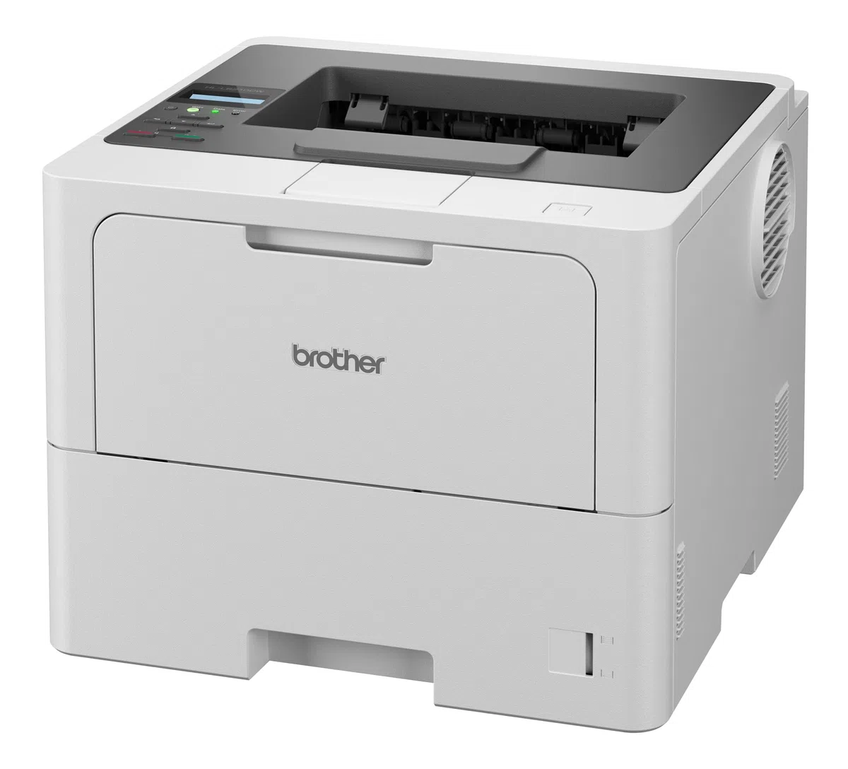 Brother HL-L6210DW Laserdrucker schwarz weiß (A4, 50 Seiten/Min., 1.200x1.200 DPI, LAN, WLAN, Duplex, 520 Blatt Papierkassette) weiß/grau
