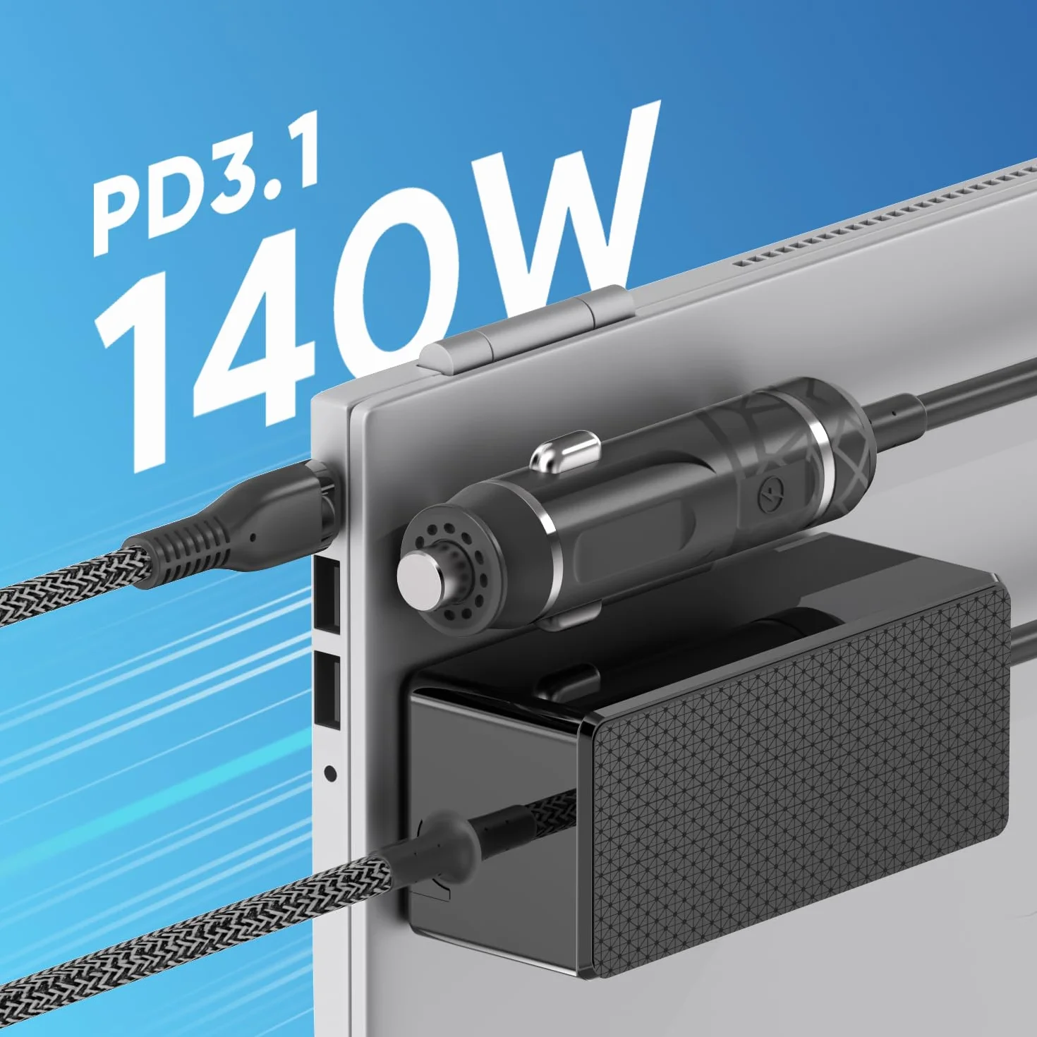 HKY 28V 140W 40W PD3.1 DC 12V-24V Auto Zigarettenanzünder KFZ Netzteil für Delta ADP-140AB B, FSP-140 A1AR3 ThundeRobot Gaming Notebook für HP Lenovo Gaming Laptop Asus ROG Ally Gaming Spielkonsole