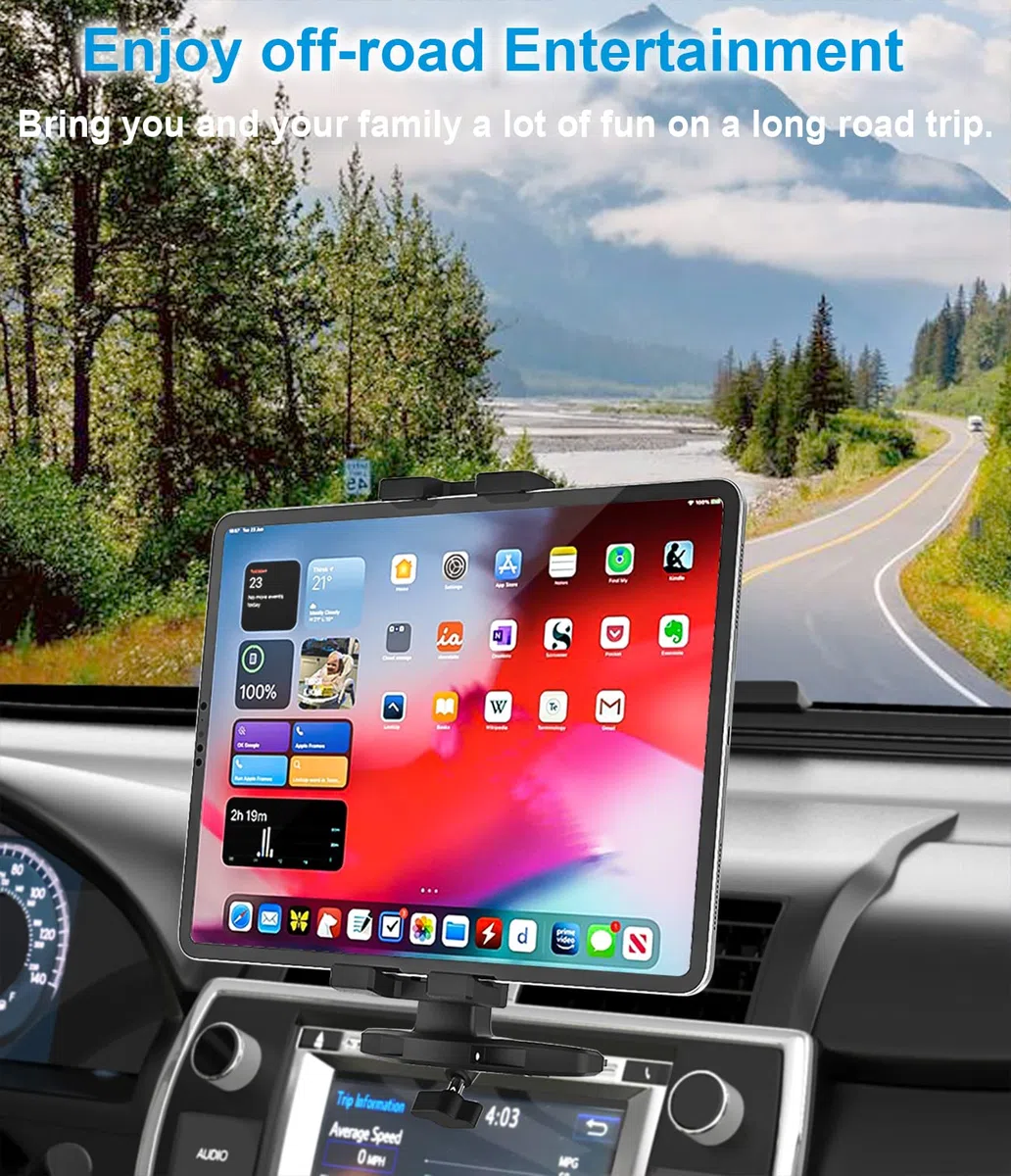 Oilcan Auto CD Schlitz Tablet Halterung, CD Player Tablet Autohalterung Vorne mit Upgrade-Teleskop-Arm, CD Slot Holder für iPad Pro Air Mini, Galaxy Tab, Kindle, iPhone 4-12.9" Handys & Tablets