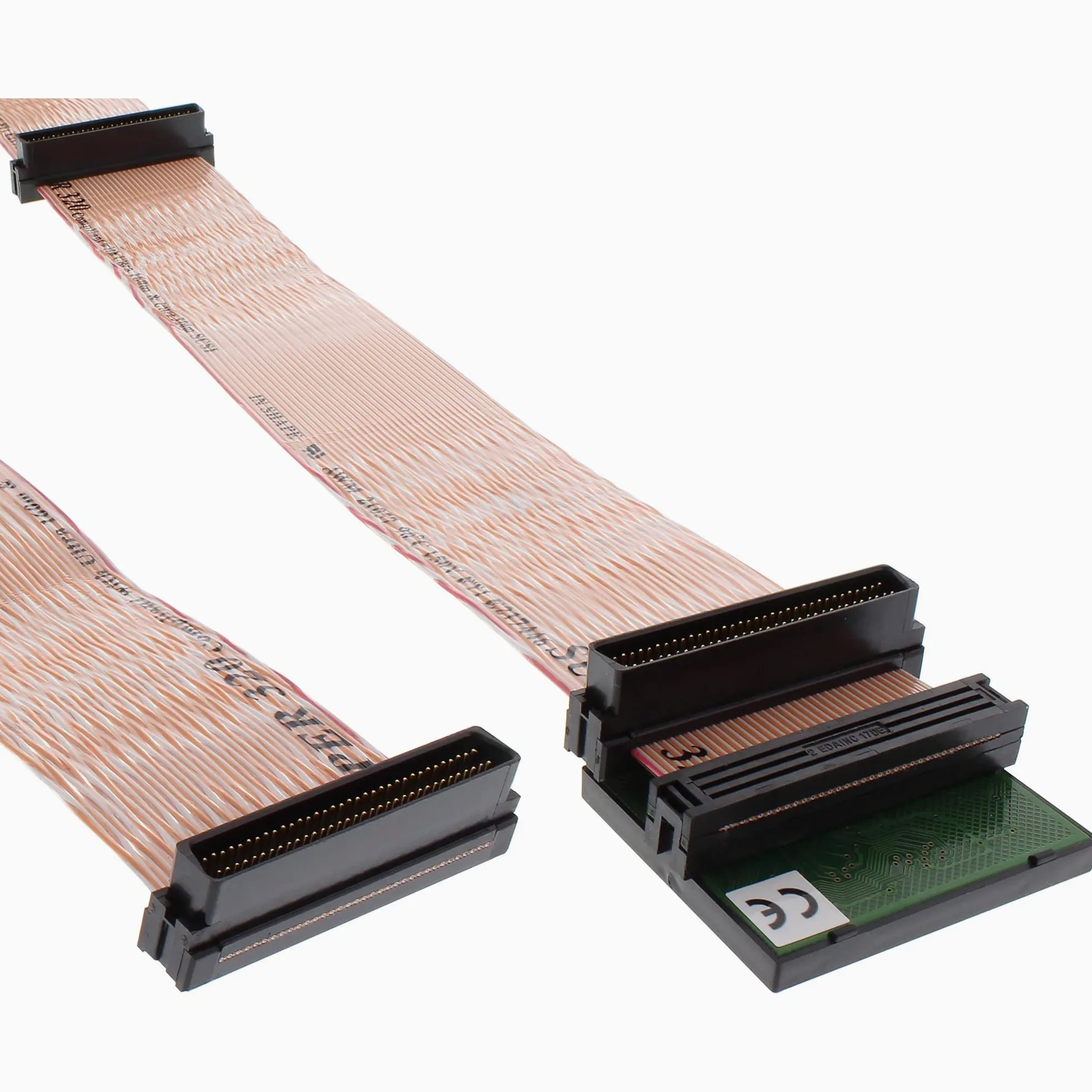 InLine 29953A SCSI U320 Flachbandkabel, 68pol, 3 Abgriffe, für 2 Geräte, mit Terminator