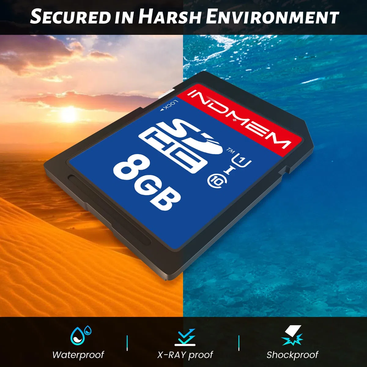 SD Card 8GB, SD Memory Card 8GB UHS-I SDHC U1 Class 10, High Speed Card for Digital Camera, Computer, Trail Camera 5 Packs