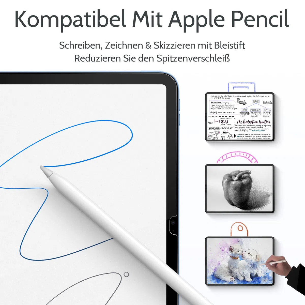 2 Stück Papier Schutzfolie für iPad 11. Gen. (A16) 11 Zoll 2025 & iPad 10. Gen 10,9 Zoll 2022, Matte Paper Folie Blendfreiem Displayschutz zum Zeichnen, Schreiben und Notizen Machen Screen Protector