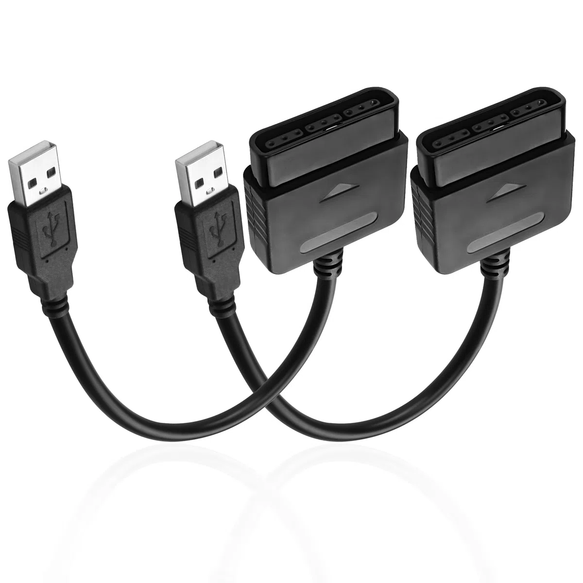 MEIRIYFA PS2 Controller auf USB Adapter Konverter Kabel Kompatibel mit PS2/PS3 Controller Gamepad auf PS3/PC Controller - 2Pack, 20cm