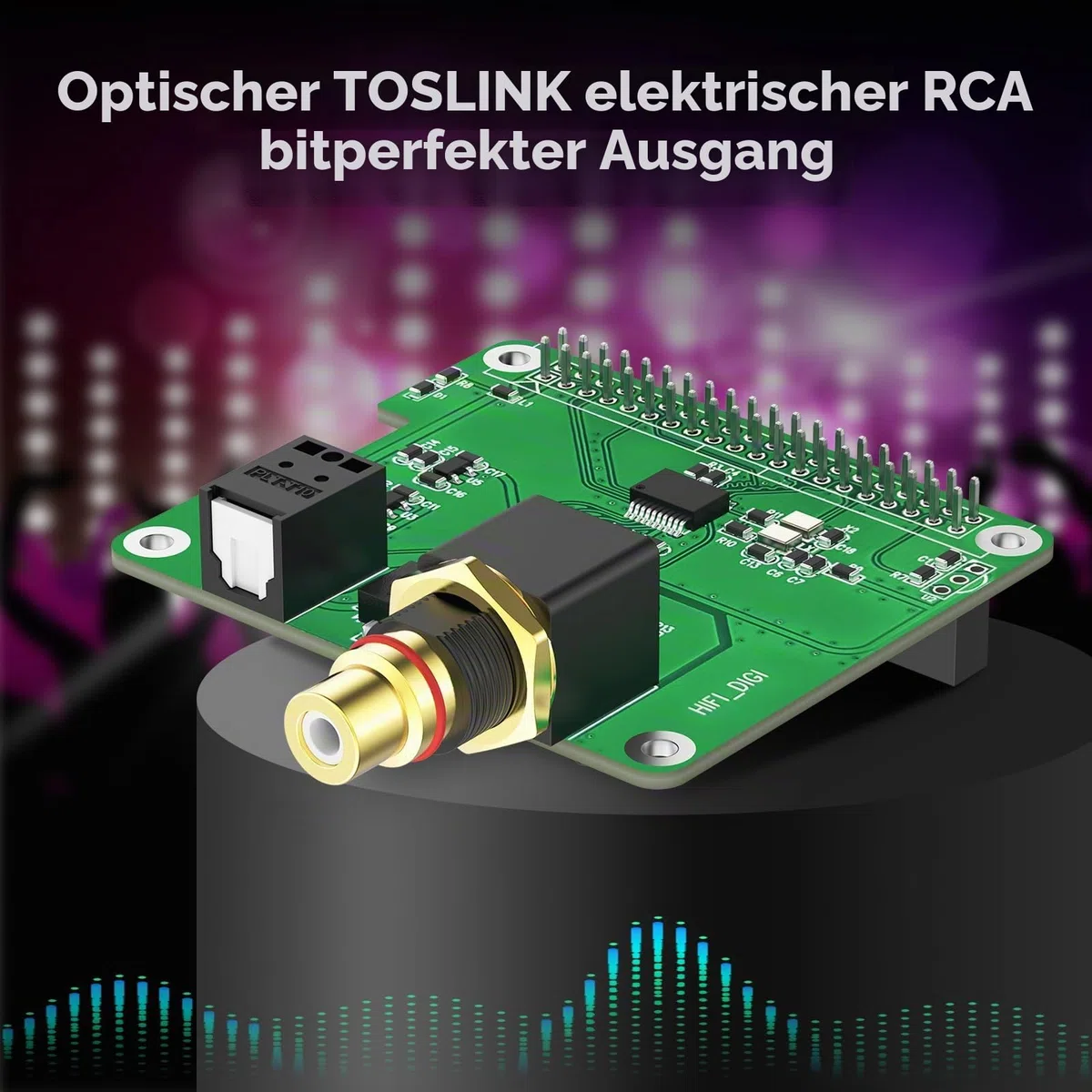 InnoMaker Digi One HAT für die gesamte Raspberry Pi-Serie, S/PDIF(IEC60958-3) Digitale Audiokarte für HiFi-Sound