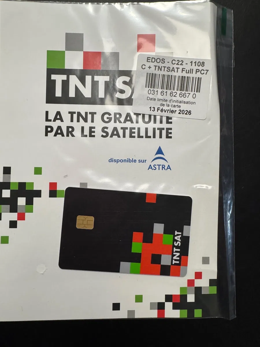 Offiziell TNTSAT HD-Karte Dauer 4 Jahre/Frankreich Lieferung nur mit Tracking