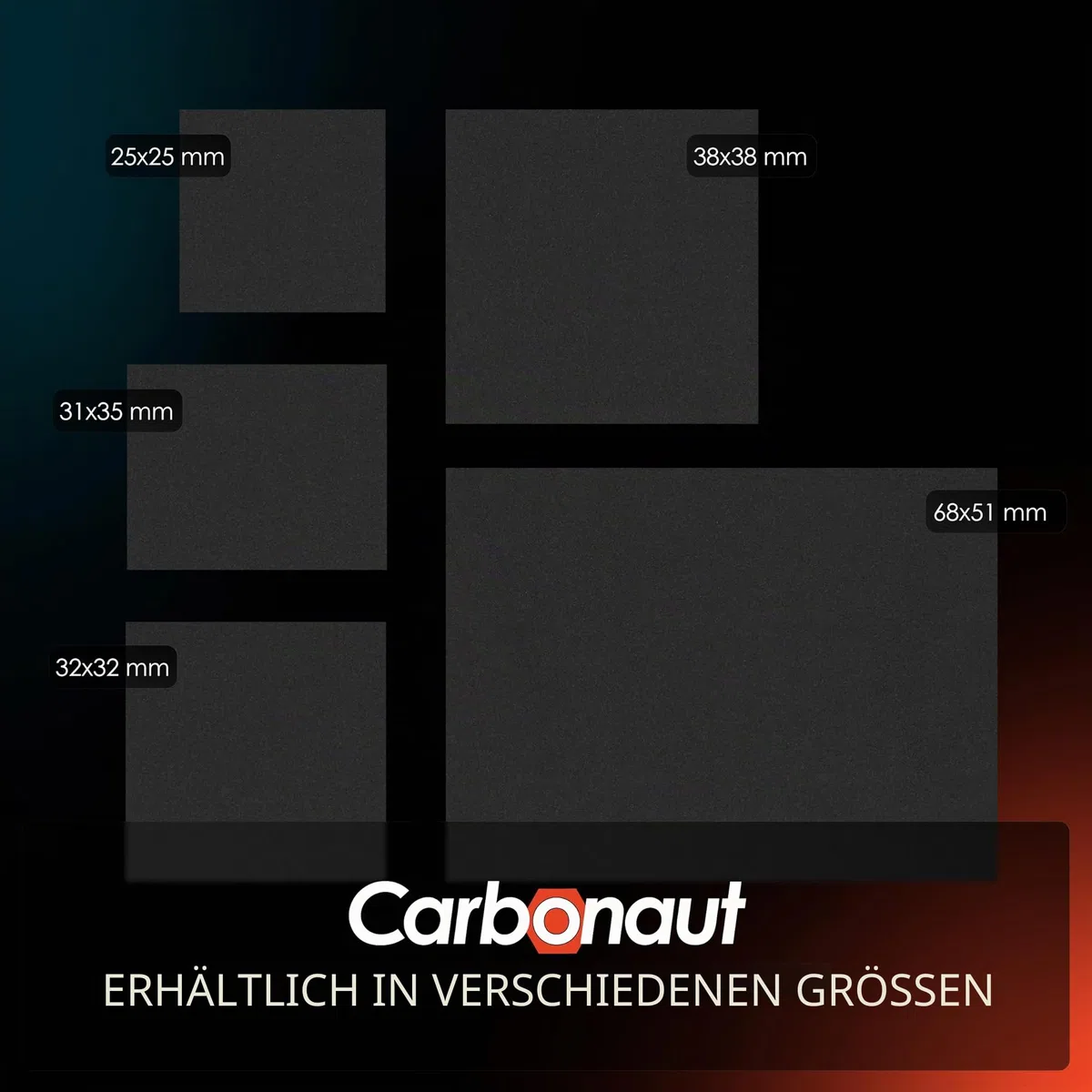 Thermal Grizzly - Carbonaut Kohlefaser Wärmeleitpad - 51x68x0,2mm - Hohe Wärmeleitfähigkeit & Sehr hohe Flexibilität, Sehr hohe Langzeitstabilität, Elektrisch leitend - Für CPU & GPU