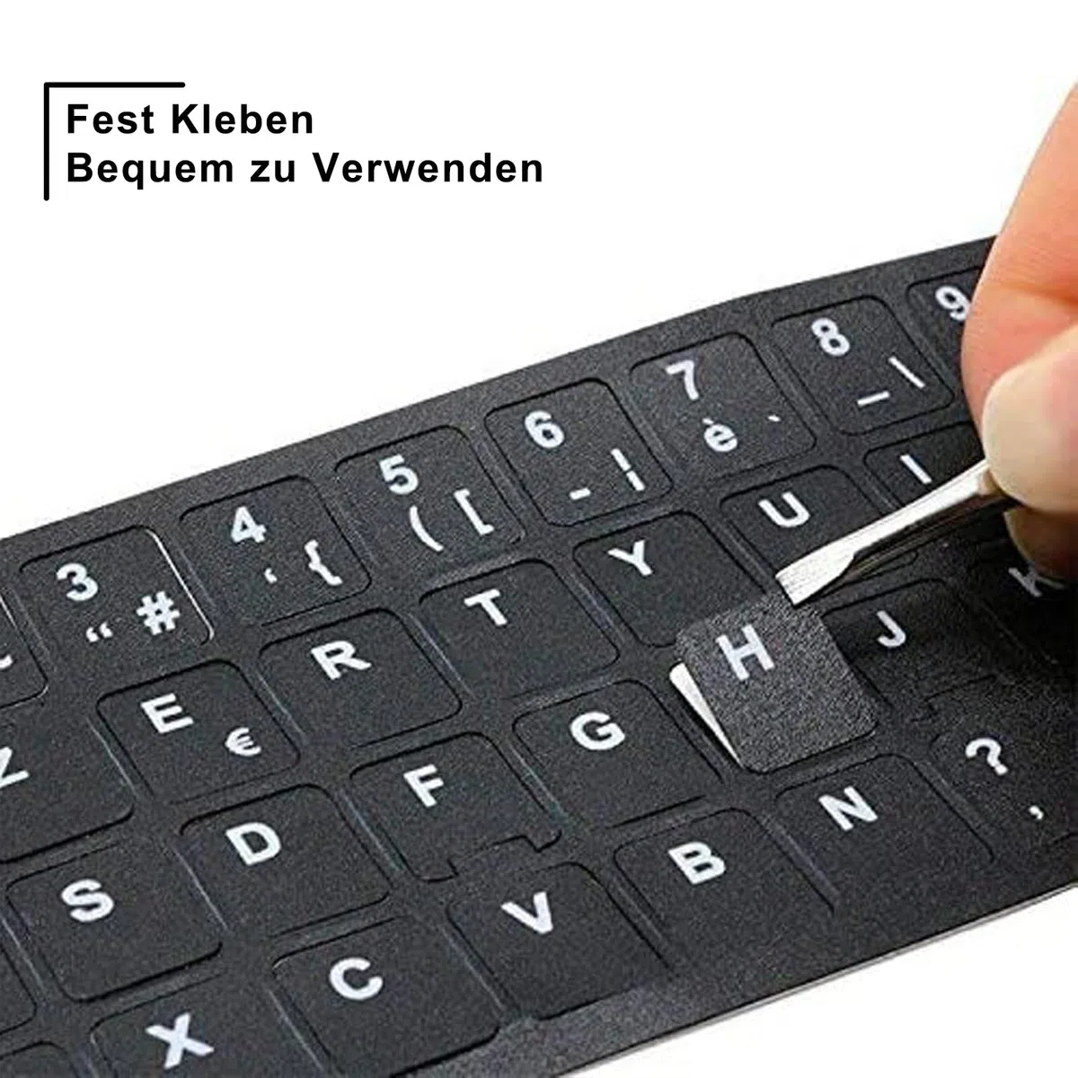 5 Russisch Tastaturaufkleber - Ersatz Aufkleber mit Weißen Buchstaben für Standard & Laptop Tastatur, 3 Schwarz 2 Weiß
