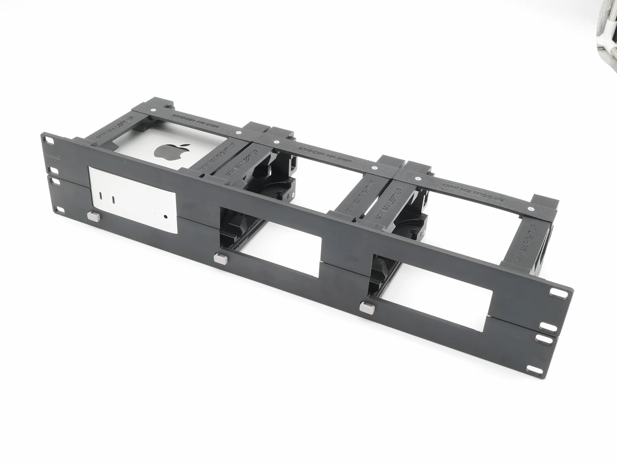 Rack Mount for 3X Apple Mac mini M4 with Remote on/Off Button no keystones