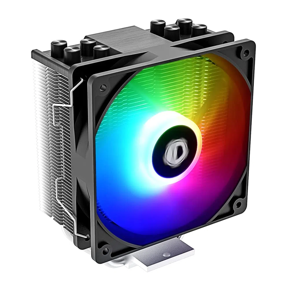 ID-COOLING SE-214-XT ARGB CPU-Kühler, 4 Heatpipes, CPU-Luftkühler, ARGB-Lichtsynchronisation mit Motherboard (5 V 3-poliger Stecker), CPU-Lüfter für Intel/AMD, LGA 1700 kompatibel