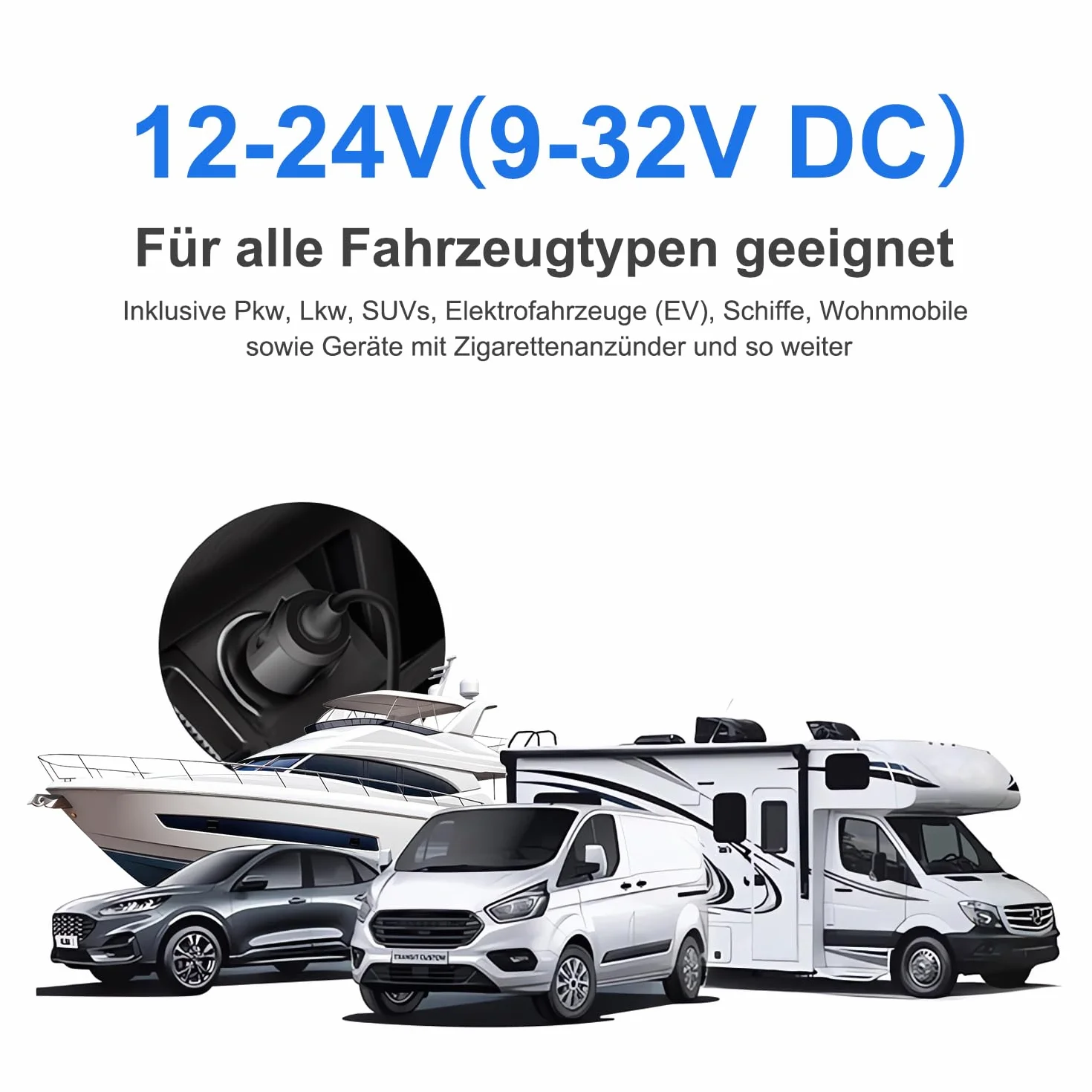 HKY 12V-24V Fahrzeug Zigarettenanzünder USB C PD3.1 140W KFZ Schnellladegerät für MSI Titan 18 Ultra 2024 Gaming Notebook AI Laptop i9-14900HX RTX40 Serie 18" MSI Titan 18 Pro 2024 i9-14900HX RTX4090