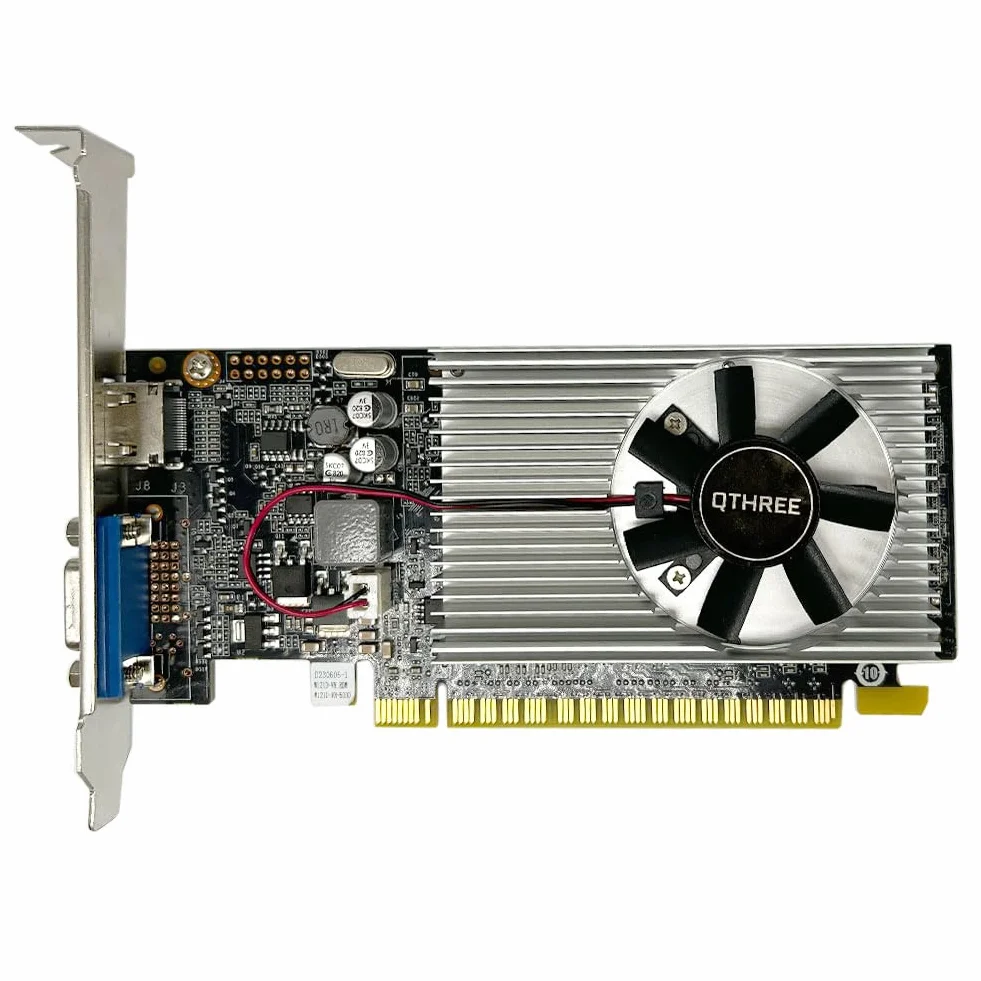QTHREE Geforce GT 210 1G D3 64-bit Grafikkarte, 1x HDMI, 1x VGA, Low Profile Grafikkarten, Desktop-Grafikkarte für PC, PCI Express x16, DirectX 11