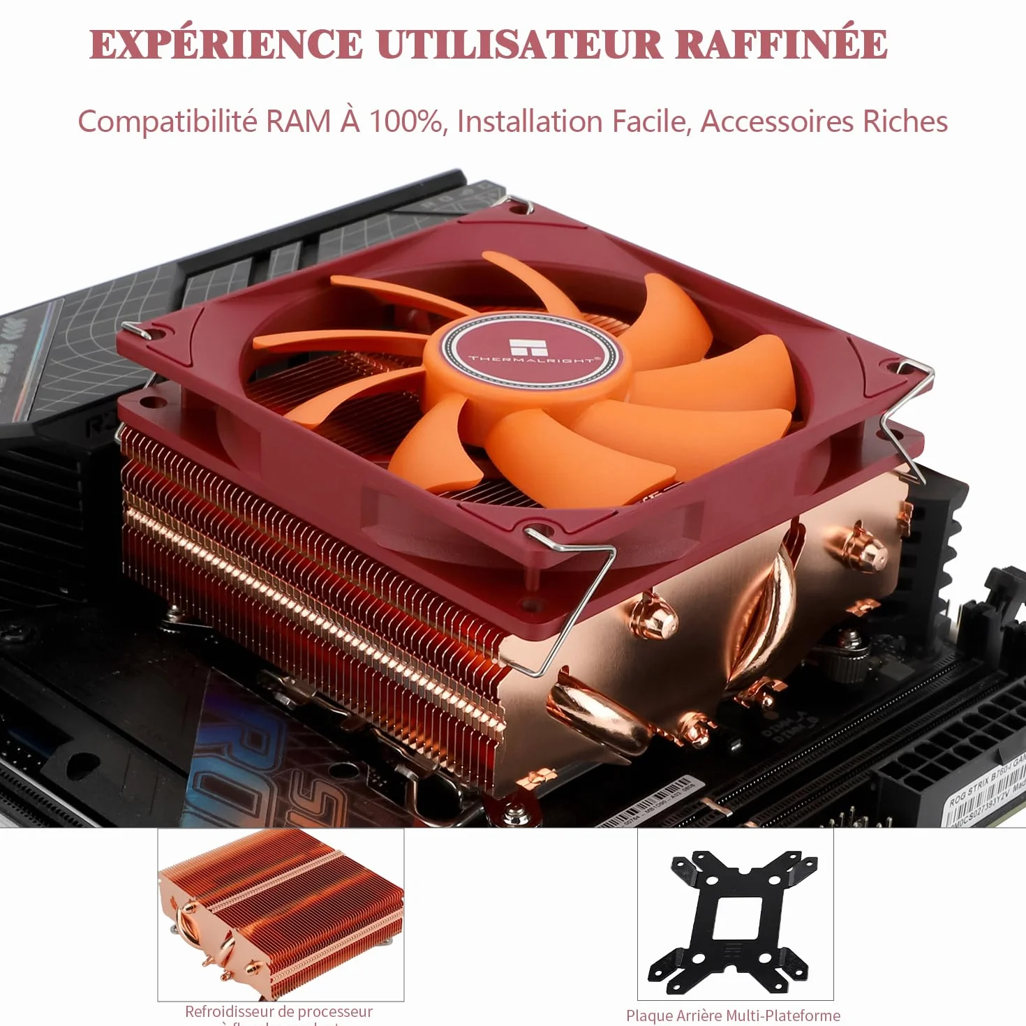TR AXP90-X53 Luftkühler für CPU ITX Low Profile Höhe 53mm PWM Lüfter TL-9015R AGHP Technologie für AMD AM4 AM5/Intel 1700/1150/1151/1155/1156/1200 (Pure Copper Version)